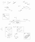 Air Cleaner Controls Exhaust System Governor Spring Ignition Diagram and Parts List for 09C902-0333-01  Briggs and Stratton Engine